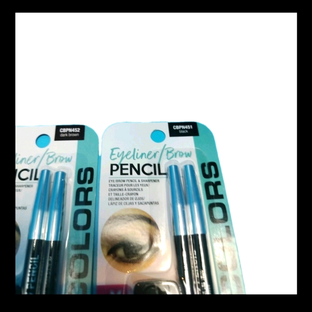L.A. Colors Eyeliner Black & Brow Pencil Black Sharpener Eye Brow Makeups